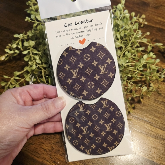 Accessories - Brown Patterned Car Coasters